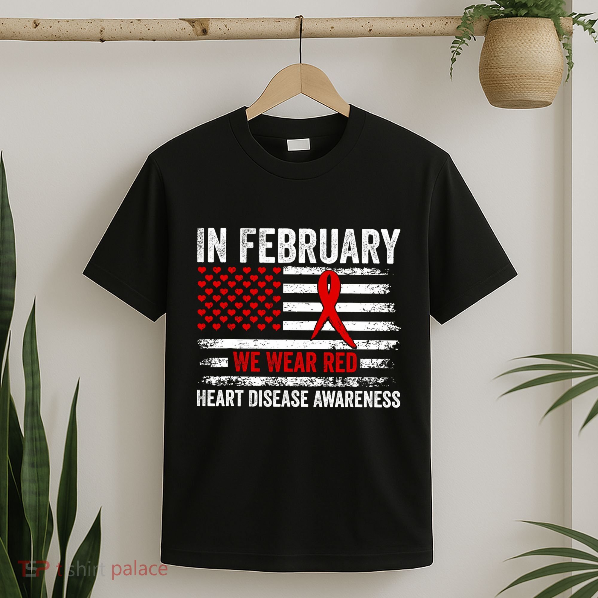 In February We Wear Red Heart Disease Awareness Month T-Shirt