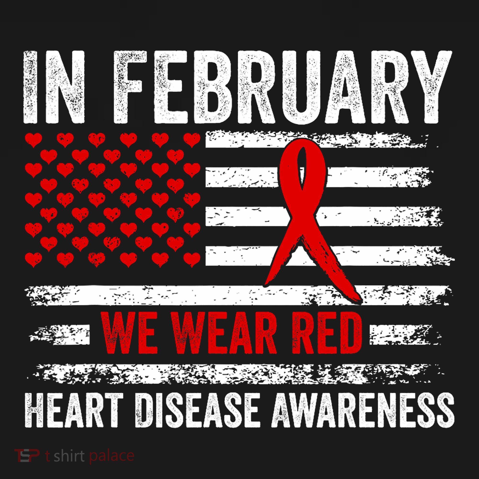 In February We Wear Red Heart Disease Awareness Month Women's Tank Top