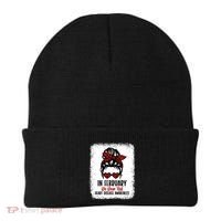 In February We Wear Red Heart Disease Awareness Gift Beanie thumb 0