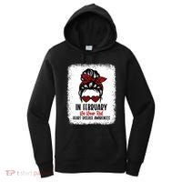 In February We Wear Red Heart Disease Awareness Gift Women's Hoodie thumb 0