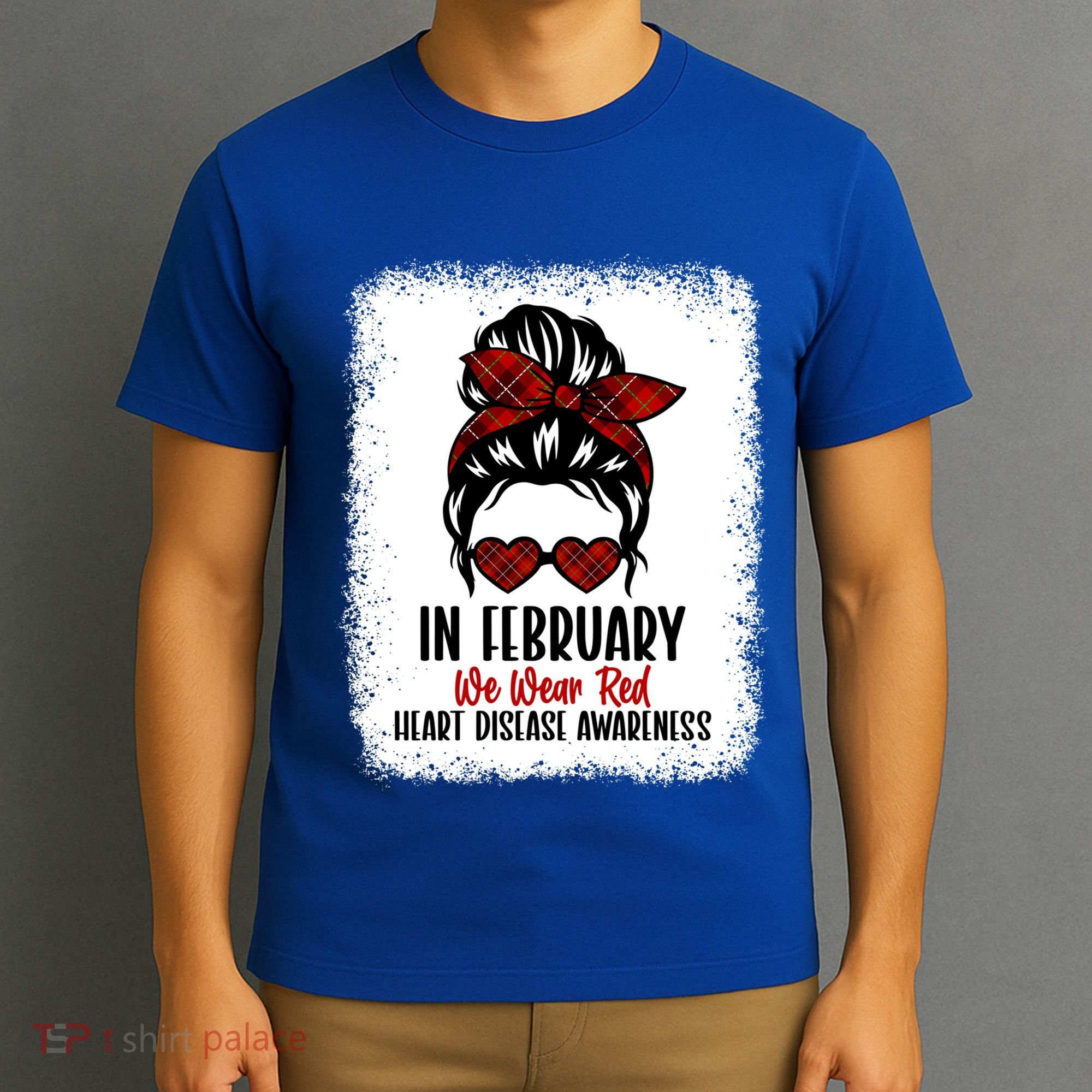 In February We Wear Red Heart Disease Awareness Gift T-Shirt