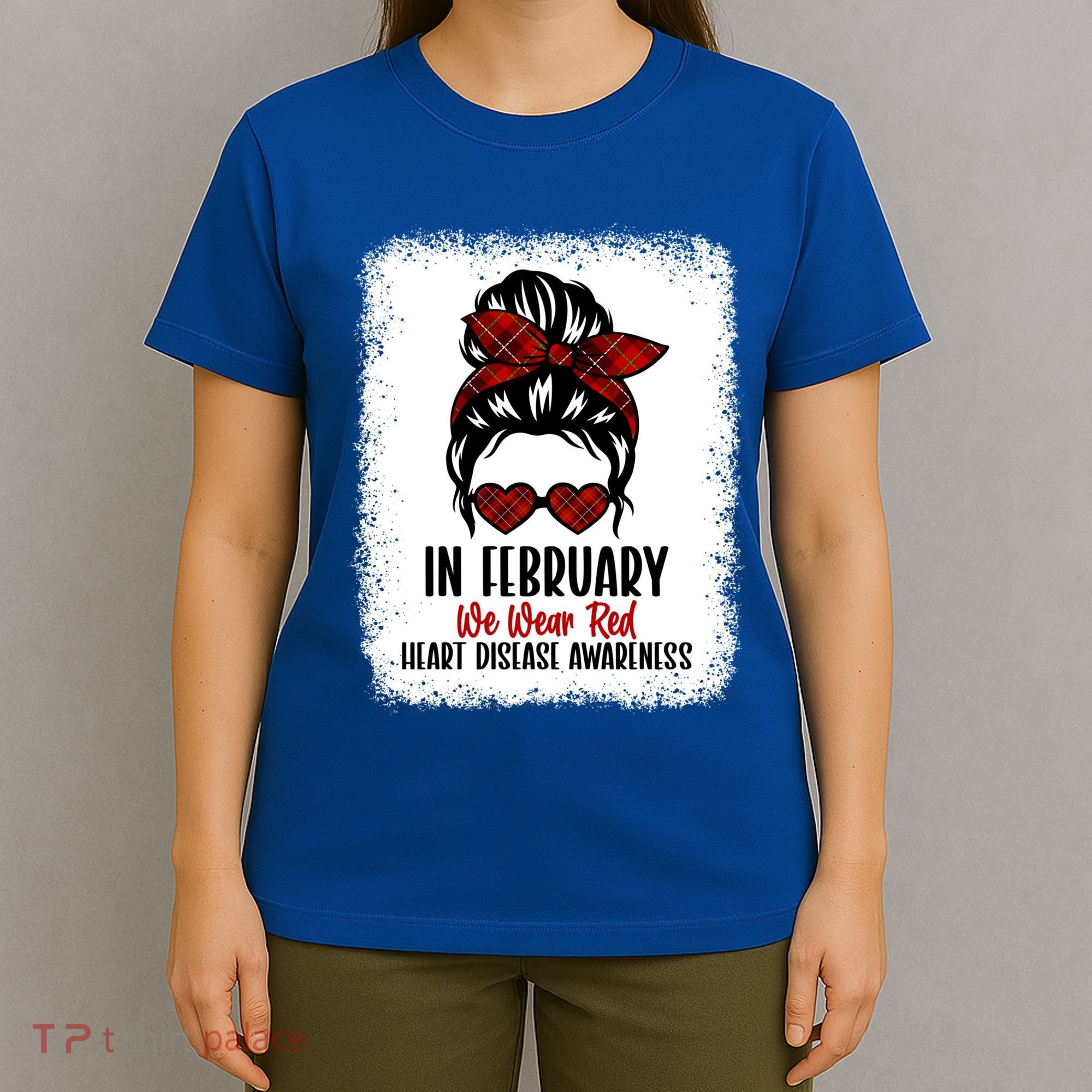 In February We Wear Red Heart Disease Awareness Gift T-Shirt