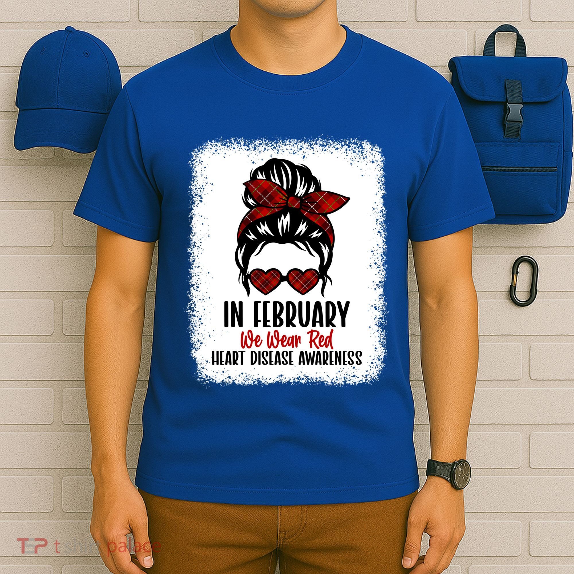 In February We Wear Red Heart Disease Awareness Gift T-Shirt