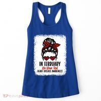 In February We Wear Red Heart Disease Awareness Gift Women's Tank Top thumb 0