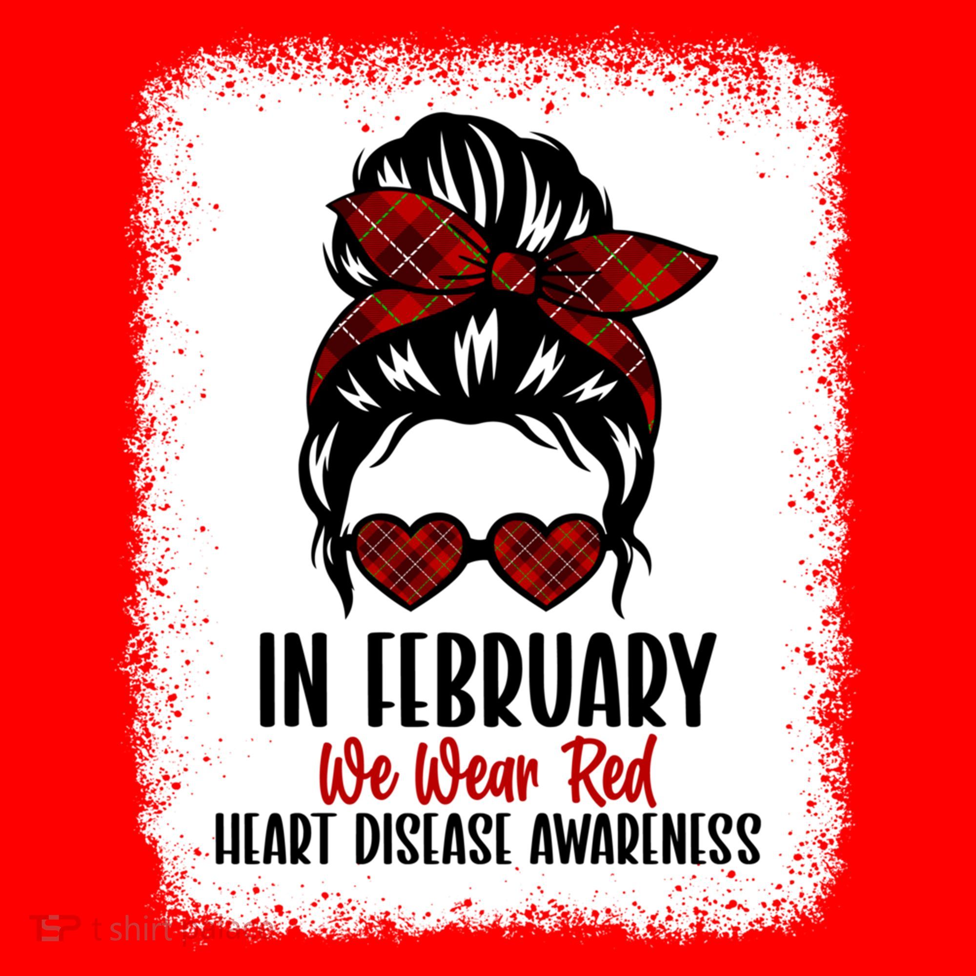 In February We Wear Red Heart Disease Awareness Gift Santa Hat