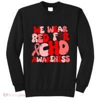 In February We Wear Red Chd Awareness Heart Disease Month Sweatshirt thumb 0