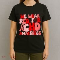 In February We Wear Red Chd Awareness Heart Disease Month T-Shirt thumb 4