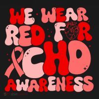 In February We Wear Red Chd Awareness Heart Disease Month Polo thumb 3
