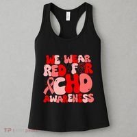 In February We Wear Red Chd Awareness Heart Disease Month Women's Tank Top thumb 3