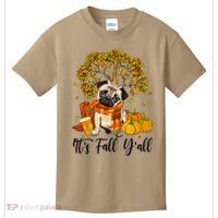 It's Fall Y'all Pug Dog Pumpkin Autumn Thanksgiving Kids T-Shirt thumb 0