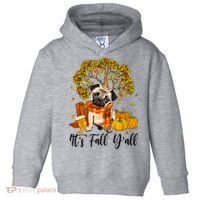 It's Fall Y'all Pug Dog Pumpkin Autumn Thanksgiving Toddler Hoodie thumb 0