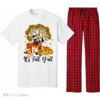 It's Fall Y'all Pug Dog Pumpkin Autumn Thanksgiving Pajama Set thumb 0