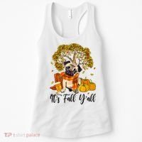 It's Fall Y'all Pug Dog Pumpkin Autumn Thanksgiving Women's Tank Top thumb 0