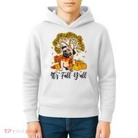 It's Fall Y'all Pug Dog Pumpkin Autumn Thanksgiving Kids Hoodie thumb 4
