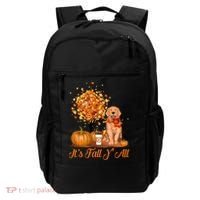 It's Fall Y'all Golden Retriever Dog Halloween Thanksgiving Cool Gift Backpack thumb 0