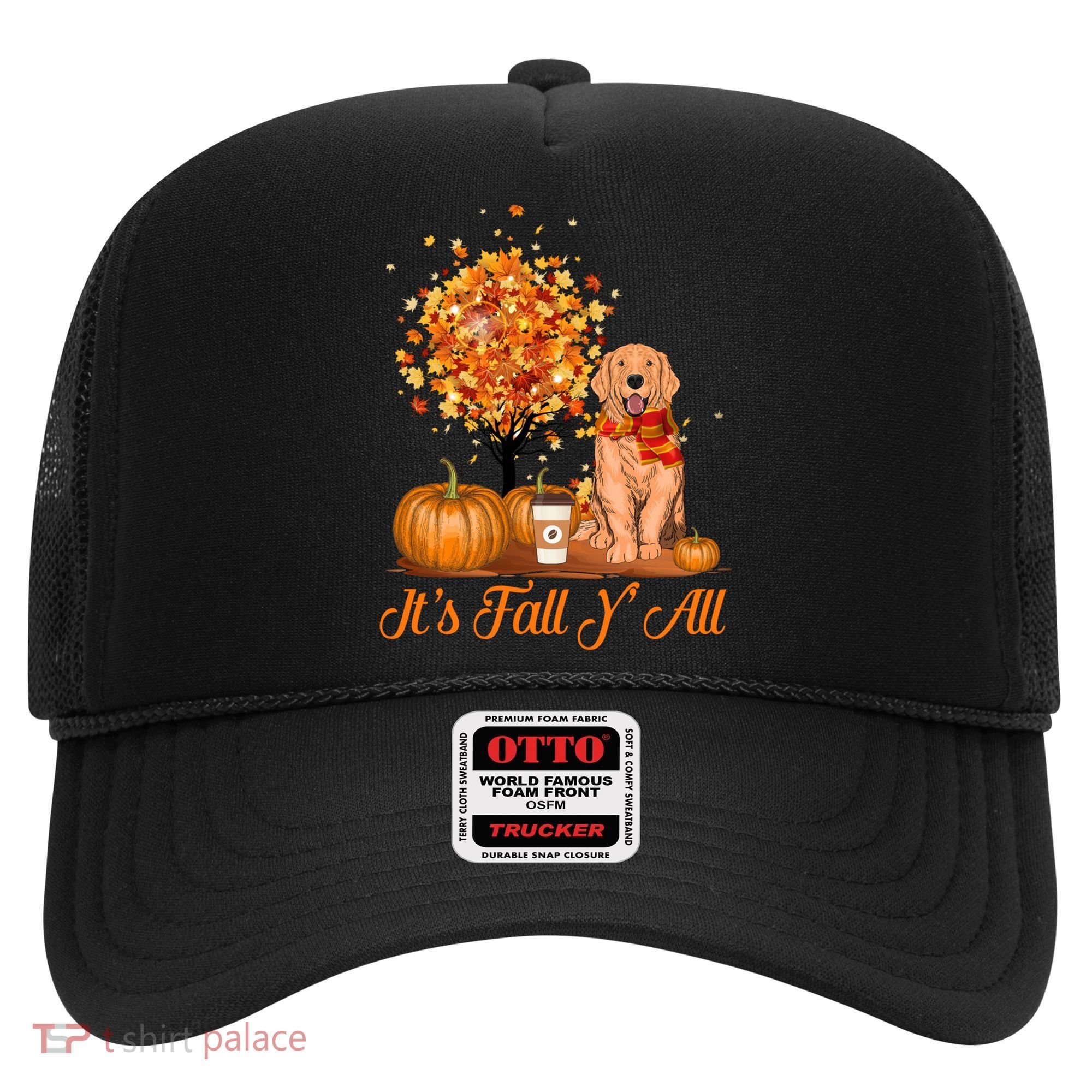 It's Fall Y'all Golden Retriever Dog Halloween Thanksgiving Cool Gift Hat