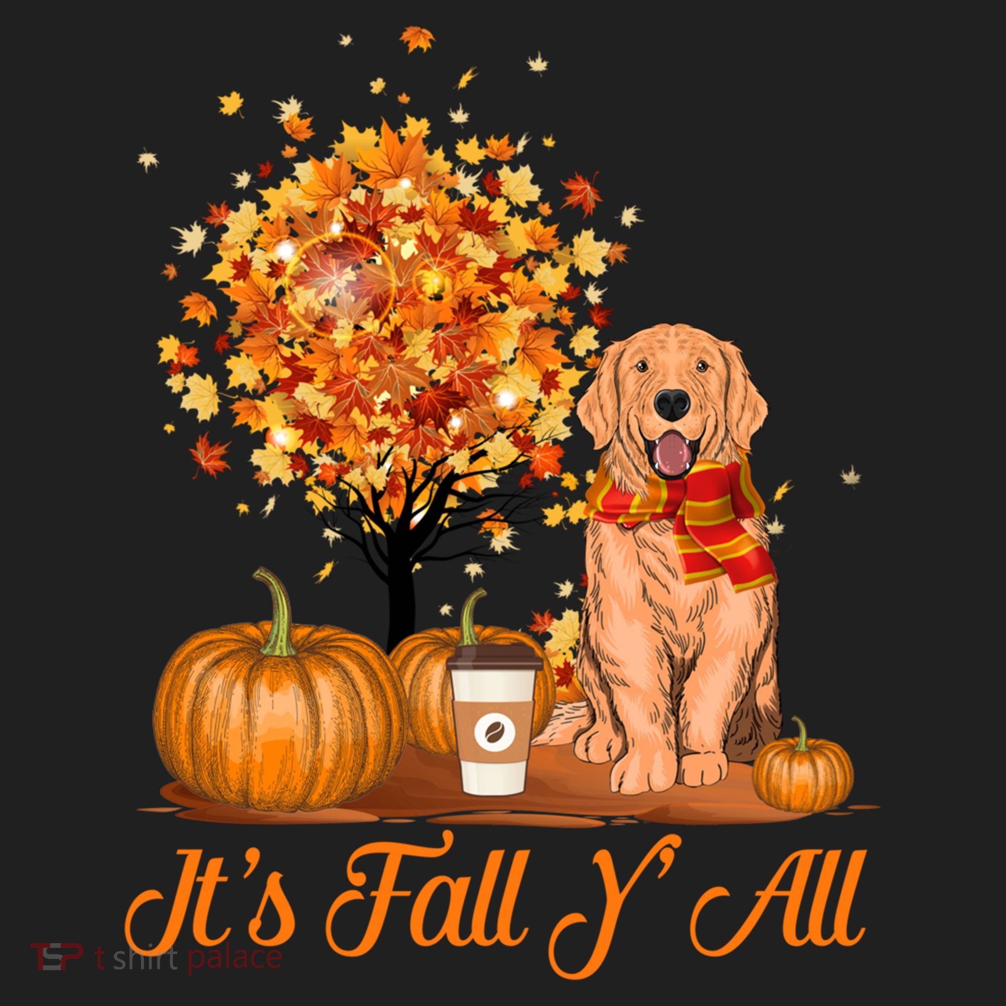 It's Fall Y'all Golden Retriever Dog Halloween Thanksgiving Cool Gift Hat