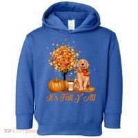 It's Fall Y'all Golden Retriever Dog Halloween Thanksgiving Cool Gift Toddler Hoodie thumb 0
