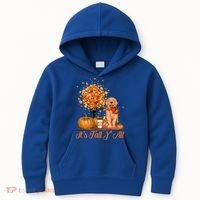 It's Fall Y'all Golden Retriever Dog Halloween Thanksgiving Cool Gift Kids Hoodie thumb 0
