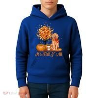 It's Fall Y'all Golden Retriever Dog Halloween Thanksgiving Cool Gift Kids Hoodie thumb 4
