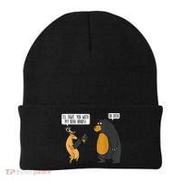 I'll Fight You With My Bear Hands Oh Deer Tee Funny Meme Beanie thumb 0