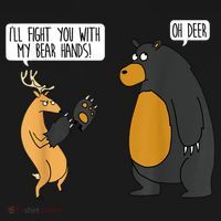 I'll Fight You With My Bear Hands Oh Deer Tee Funny Meme Women's Tank Top thumb 5