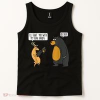 I'll Fight You With My Bear Hands Oh Deer Tee Funny Meme Tank Top thumb 2