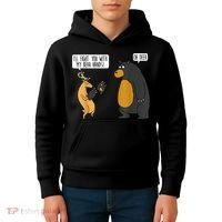 I'll Fight You With My Bear Hands Oh Deer Tee Funny Meme Kids Hoodie thumb 4