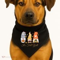 It's Fall Y'all Cute Gnomes USA-Made Doggie Bandana thumb 1