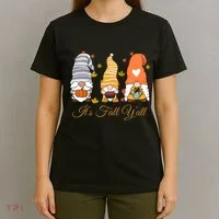 It's Fall Y'all Cute Gnomes T-Shirt thumb 4