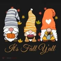 It's Fall Y'all Cute Gnomes T-Shirt thumb 7