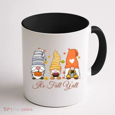 It's Fall Y'all Cute Gnomes Coffee Mug back
