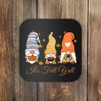 It's Fall Y'all Cute Gnomes Coaster thumb 0