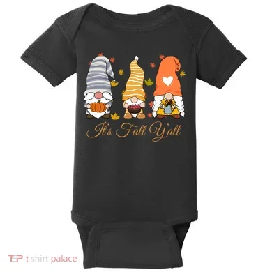 It's Fall Y'all Cute Gnomes Baby Bodysuit