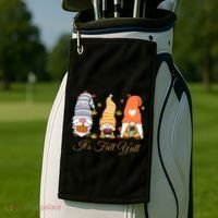 It's Fall Y'all Cute Gnomes Golf Towel thumb 2