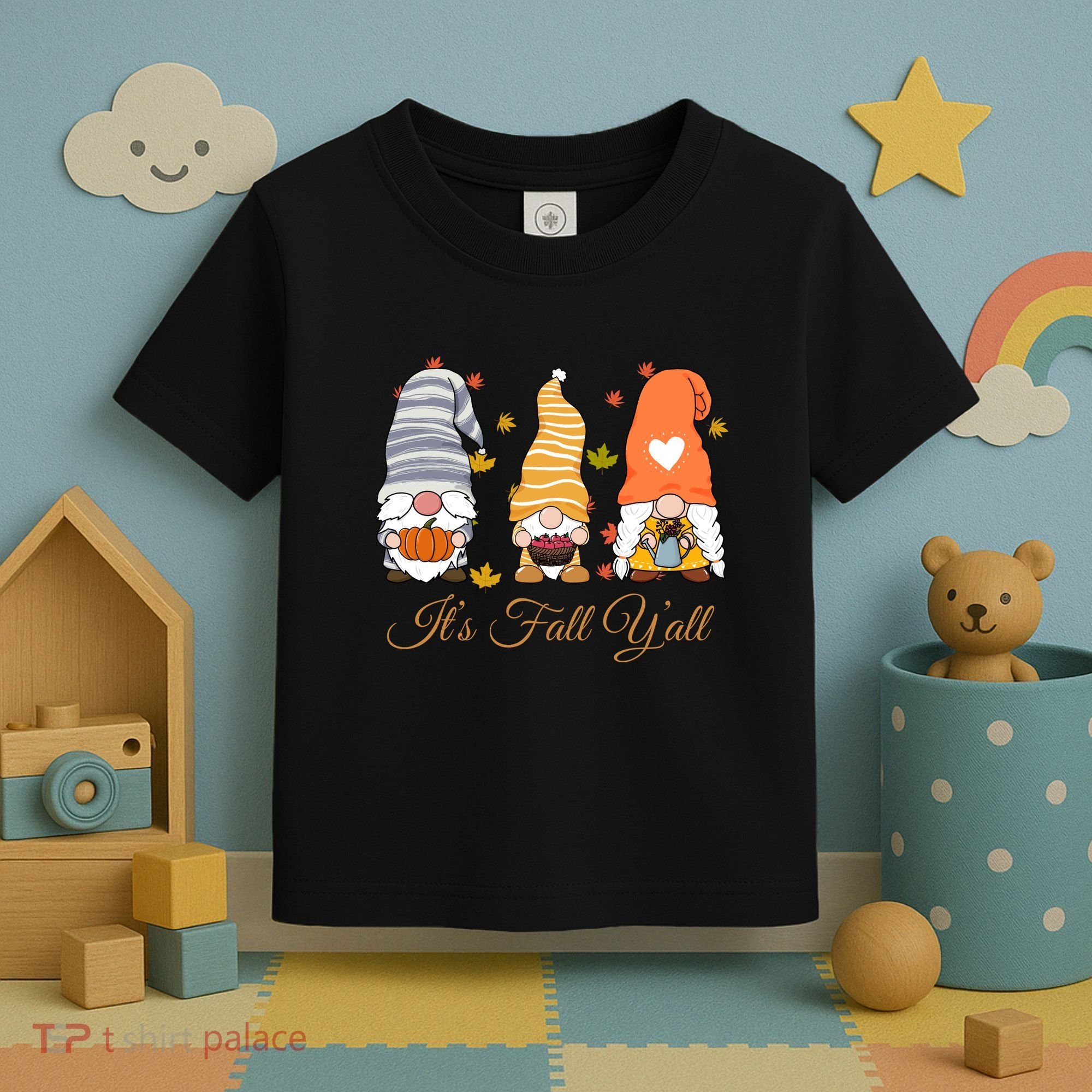 It's Fall Y'all Cute Gnomes Toddler T-Shirt