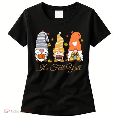 It's Fall Y'all Cute Gnomes Women's T-Shirt