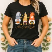 It's Fall Y'all Cute Gnomes Women's T-Shirt thumb 2
