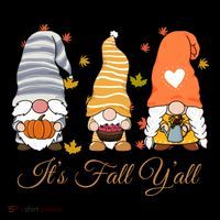 It's Fall Y'all Cute Gnomes Women's T-Shirt thumb 6
