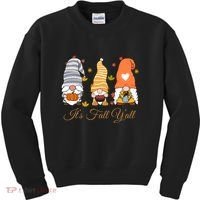 It's Fall Y'all Cute Gnomes Kids Sweatshirt thumb 0