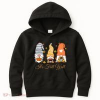 It's Fall Y'all Cute Gnomes Kids Hoodie thumb 0