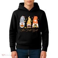 It's Fall Y'all Cute Gnomes Kids Hoodie thumb 4