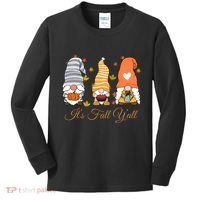 It's Fall Y'all Cute Gnomes Kids Long Sleeve Shirt thumb 0