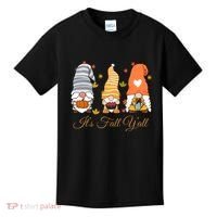 It's Fall Y'all Cute Gnomes Kids T-Shirt thumb 0