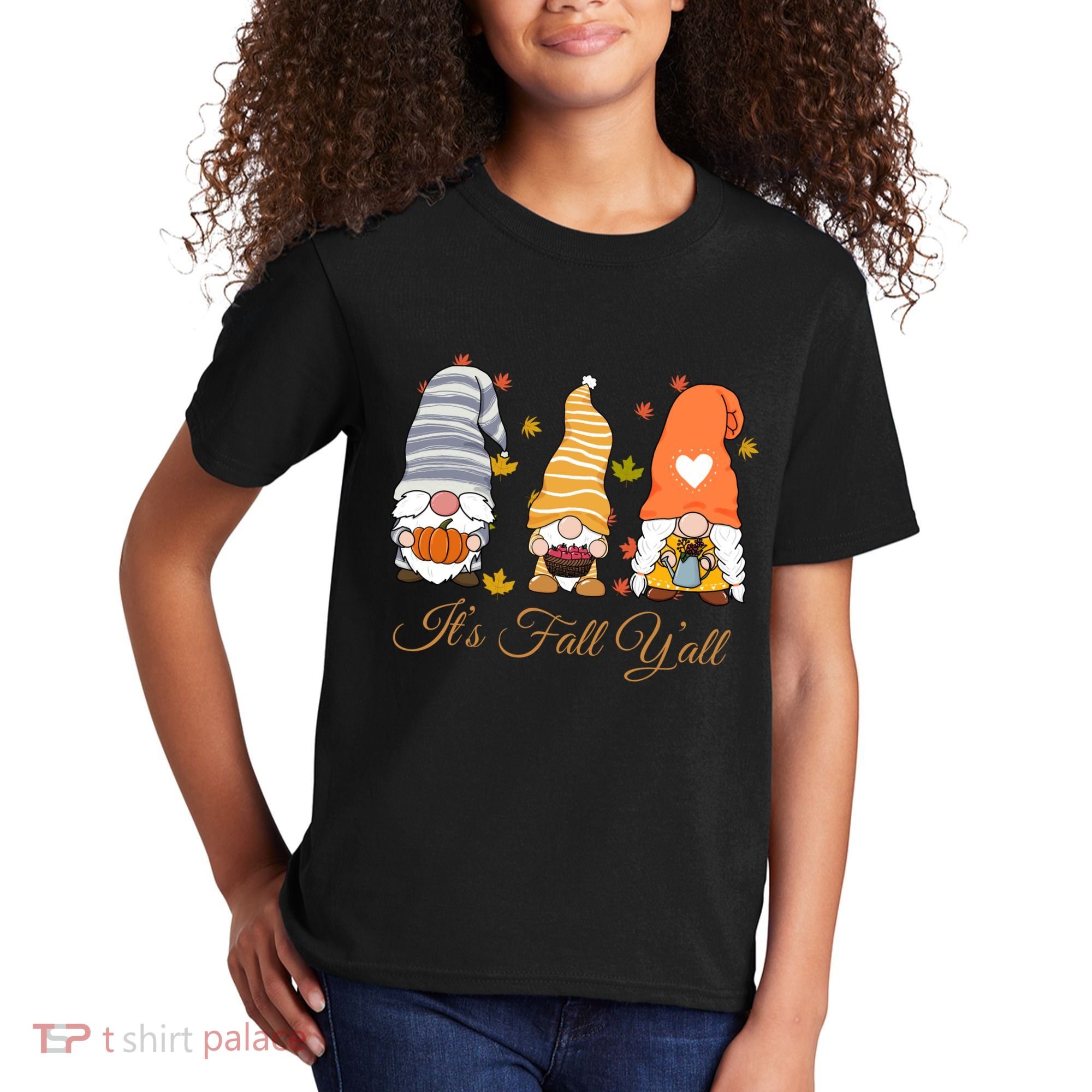 It's Fall Y'all Cute Gnomes Kids T-Shirt