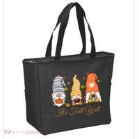 It's Fall Y'all Cute Gnomes Tote Bag thumb 2