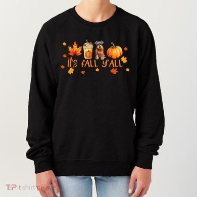 ItS Fall YAll Pumpkin Spice Latte Dog Miniature Schnauzer Gift Women's Sweatshirt