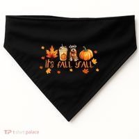 ItS Fall YAll Pumpkin Spice Latte Dog Miniature Schnauzer Gift USA-Made Doggie Bandana thumb 0