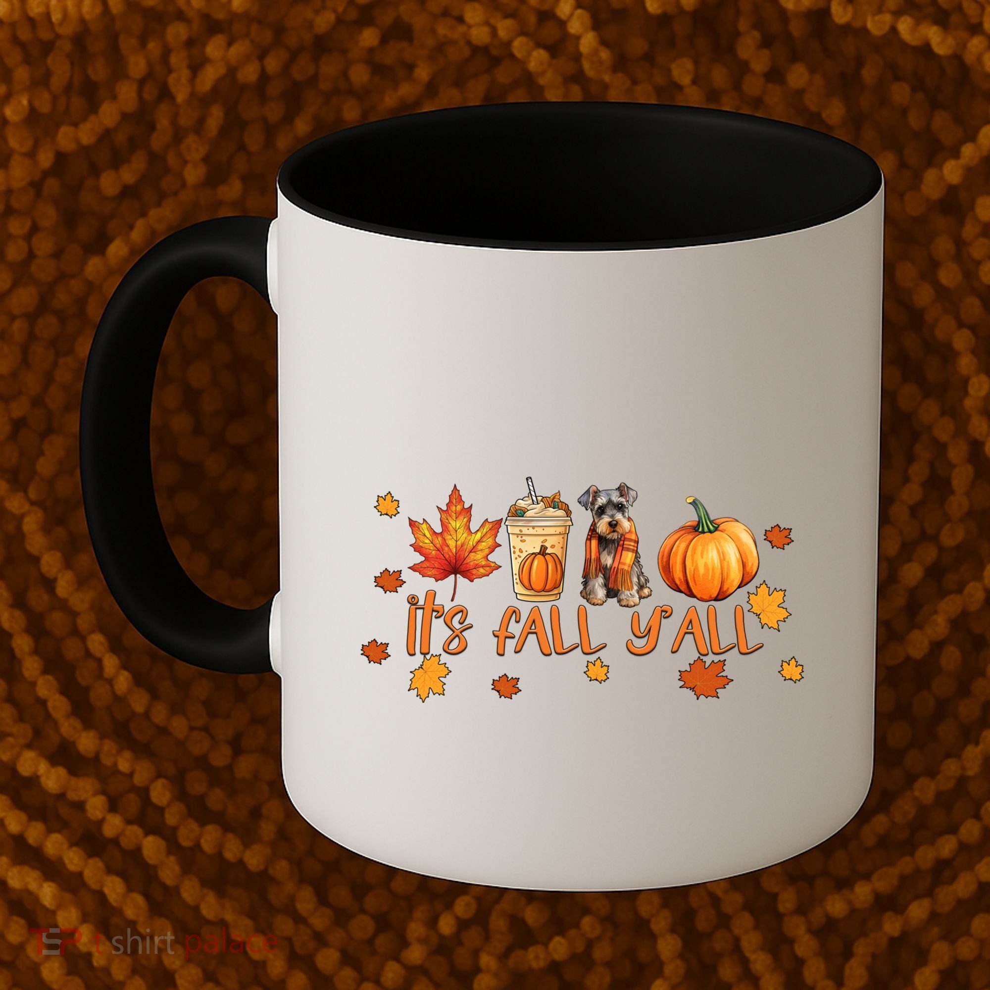 ItS Fall YAll Pumpkin Spice Latte Dog Miniature Schnauzer Gift Coffee Mug