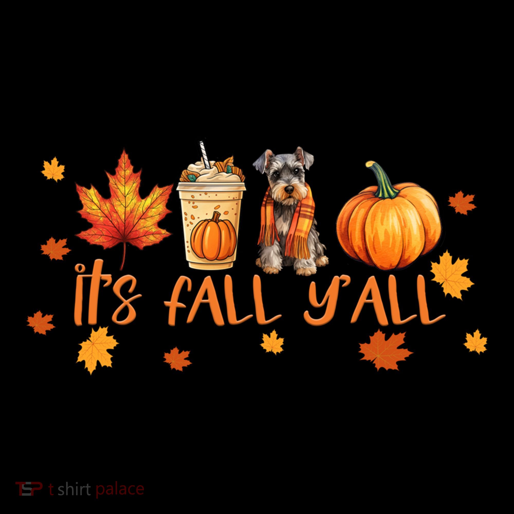 ItS Fall YAll Pumpkin Spice Latte Dog Miniature Schnauzer Gift Coffee Mug